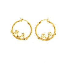 925 Silver Gold Plating Fashion Jewelry Hoop Earring/Aretes/Women Gift